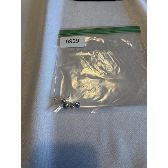 Silver Tone Double Ball Stud Earrings Modern Post Faux Pearl Two-Tone Elegant - Picture 7 of 7